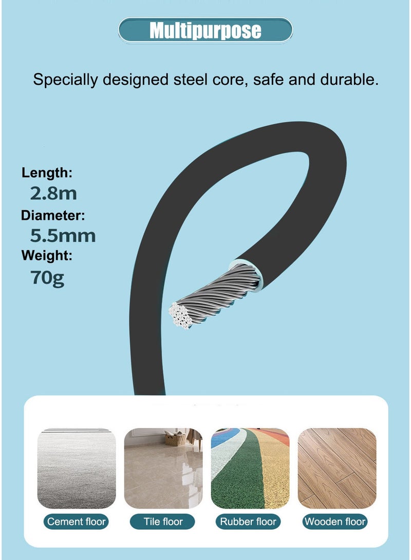 CUBEXELL Dual Purpose Digital Jump Rope,Adjustable Counting Skipping Rope Multimode Skipping Rope with Calories,360° anti-winding Cordless Jumping Rope for Fitness Exercise Gym - Image 4